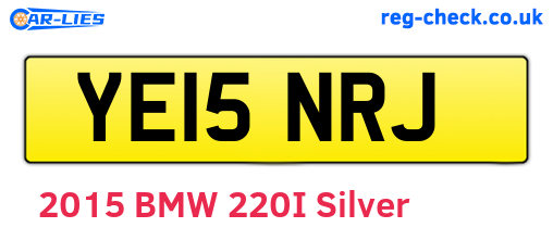 YE15NRJ are the vehicle registration plates.