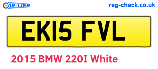 EK15FVL are the vehicle registration plates.