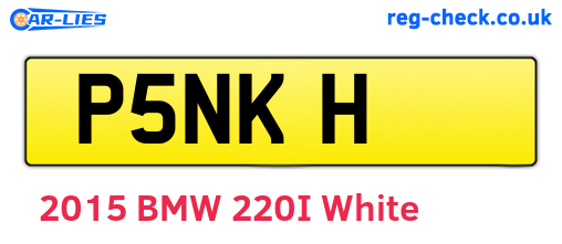 P5NKH are the vehicle registration plates.