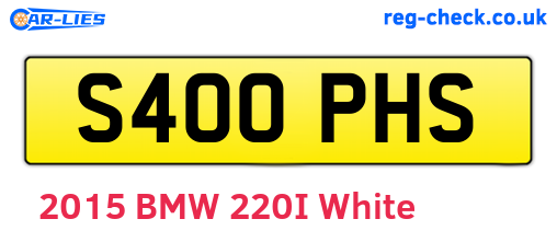 S400PHS are the vehicle registration plates.