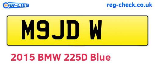 M9JDW are the vehicle registration plates.