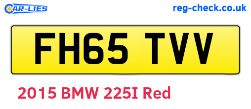 FH65TVV are the vehicle registration plates.