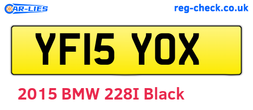 YF15YOX are the vehicle registration plates.