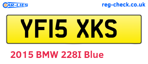 YF15XKS are the vehicle registration plates.