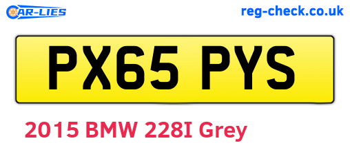 PX65PYS are the vehicle registration plates.