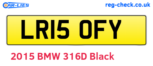 LR15OFY are the vehicle registration plates.
