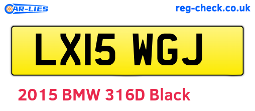 LX15WGJ are the vehicle registration plates.