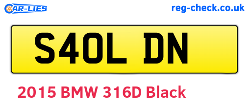 S40LDN are the vehicle registration plates.