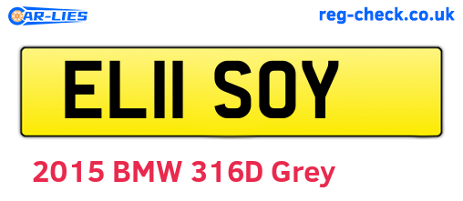 EL11SOY are the vehicle registration plates.