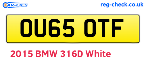 OU65OTF are the vehicle registration plates.
