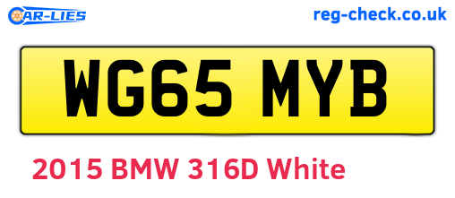 WG65MYB are the vehicle registration plates.