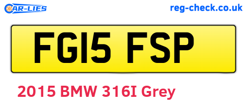 FG15FSP are the vehicle registration plates.
