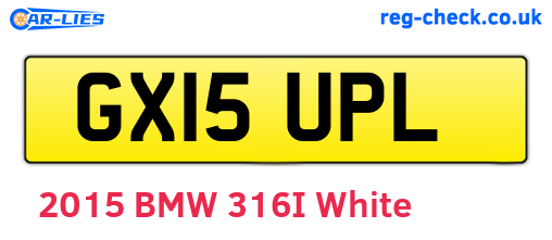 GX15UPL are the vehicle registration plates.