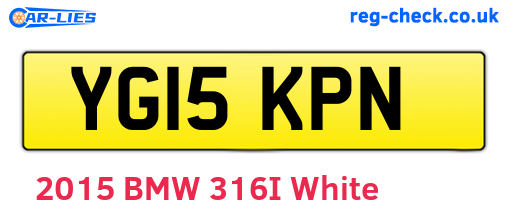 YG15KPN are the vehicle registration plates.