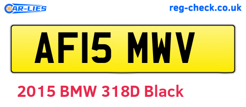 AF15MWV are the vehicle registration plates.