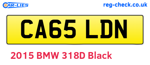CA65LDN are the vehicle registration plates.