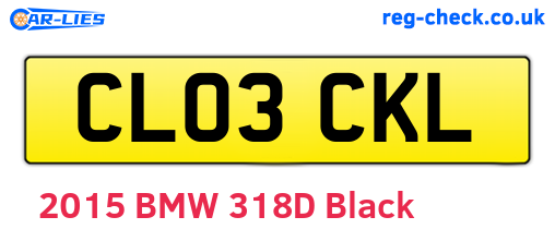CL03CKL are the vehicle registration plates.
