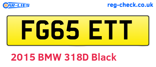 FG65ETT are the vehicle registration plates.