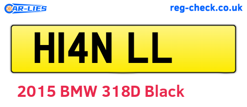 H14NLL are the vehicle registration plates.