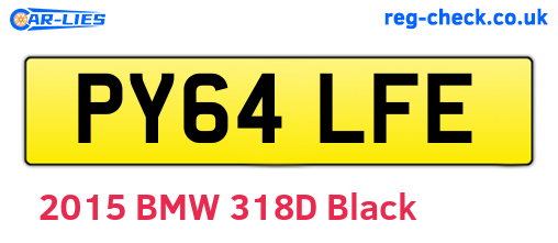 PY64LFE are the vehicle registration plates.