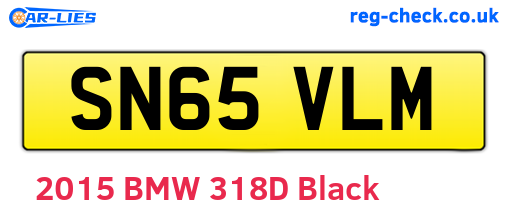 SN65VLM are the vehicle registration plates.