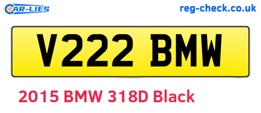V222BMW are the vehicle registration plates.