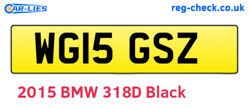 WG15GSZ are the vehicle registration plates.