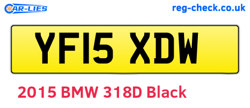 YF15XDW are the vehicle registration plates.