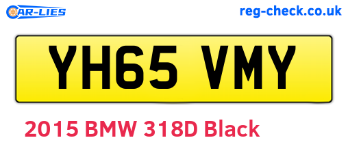 YH65VMY are the vehicle registration plates.