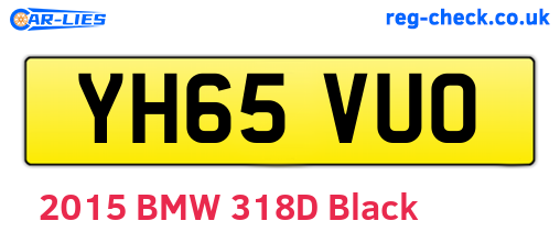 YH65VUO are the vehicle registration plates.