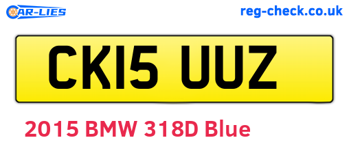 CK15UUZ are the vehicle registration plates.