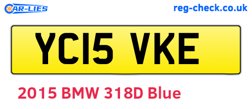 YC15VKE are the vehicle registration plates.