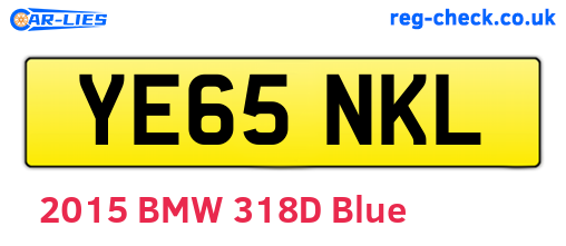 YE65NKL are the vehicle registration plates.