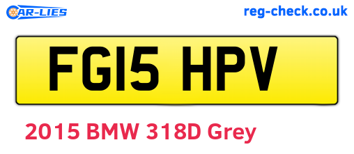 FG15HPV are the vehicle registration plates.