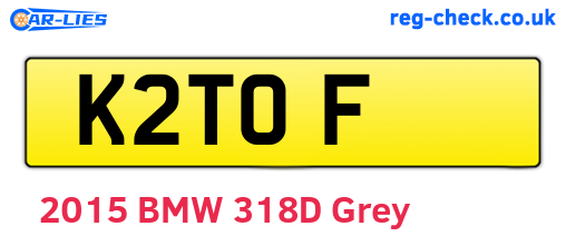 K2TOF are the vehicle registration plates.