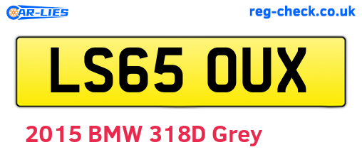 LS65OUX are the vehicle registration plates.