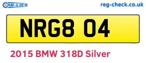 NRG804 are the vehicle registration plates.
