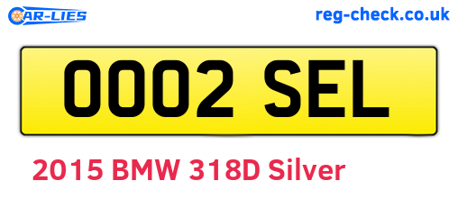 OO02SEL are the vehicle registration plates.