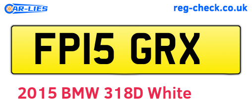 FP15GRX are the vehicle registration plates.