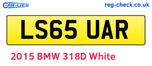 LS65UAR are the vehicle registration plates.