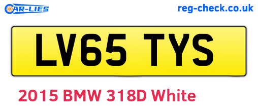 LV65TYS are the vehicle registration plates.