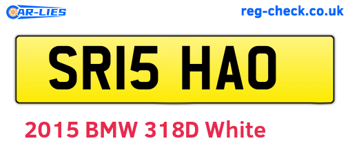 SR15HAO are the vehicle registration plates.