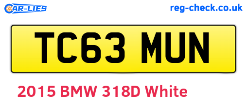 TC63MUN are the vehicle registration plates.