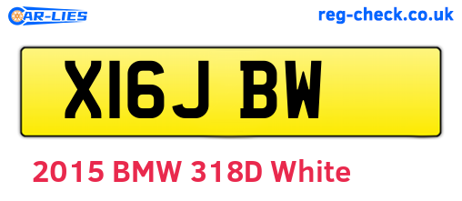 X16JBW are the vehicle registration plates.