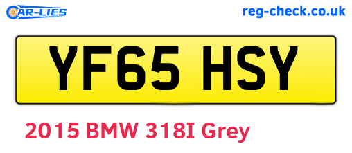 YF65HSY are the vehicle registration plates.