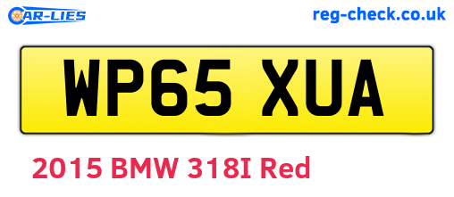 WP65XUA are the vehicle registration plates.