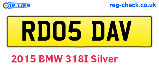 RD05DAV are the vehicle registration plates.
