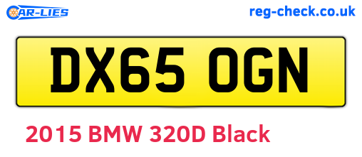 DX65OGN are the vehicle registration plates.