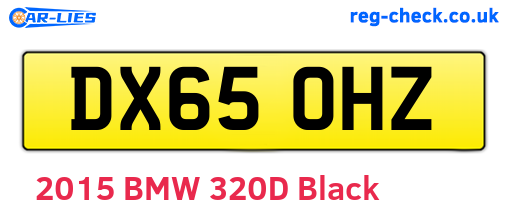 DX65OHZ are the vehicle registration plates.