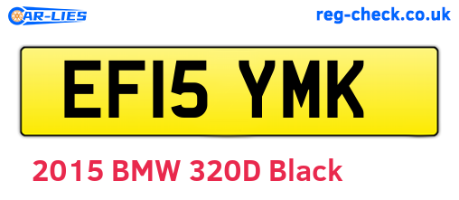 EF15YMK are the vehicle registration plates.